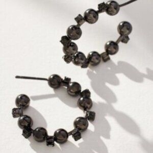 Antrhopologie Small Ball Open Hoop Earrings $38 NWT